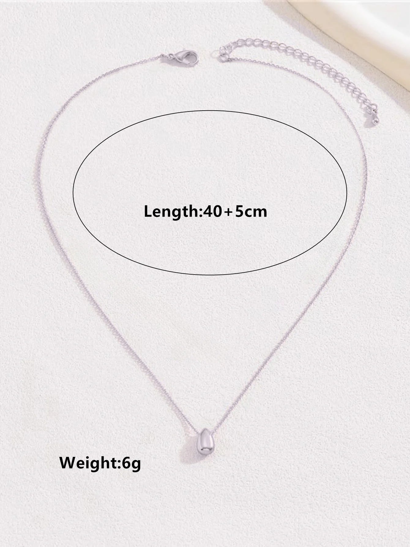 1pc Minimalist Style Niche Design Water Drop Beaded Stainless Steel 18K Gold Plated Necklace For Women Stacking Necklace Summer