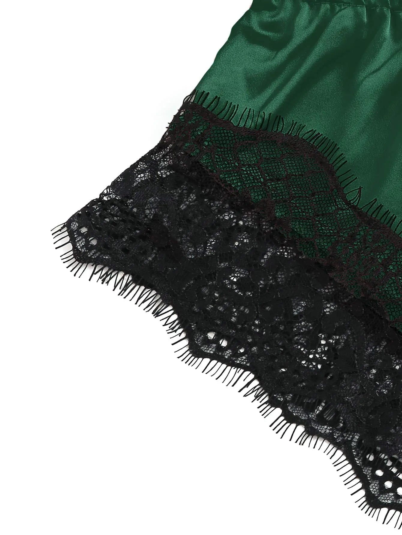 2PCS Women's Satin Pajama Set Lace Cami Top and Shorts Sexy Lingerie Sleepwear Summer Breathable Nightwear Black And Pink