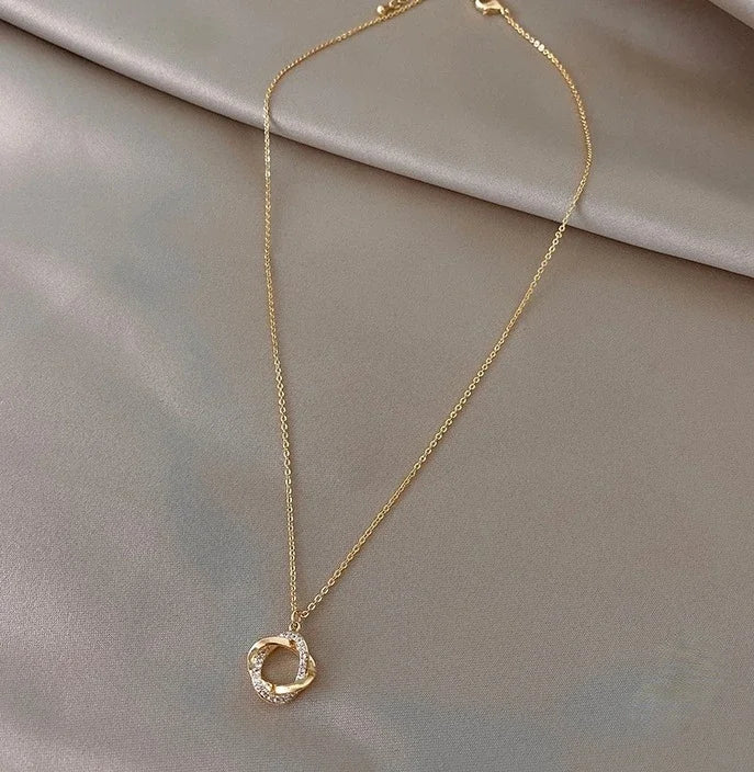 Fashion Cross Rotating 925 Sterling Silver Pendant Chain 14k Gold Plated Necklace Gold Necklace for Women Fine Jewelry