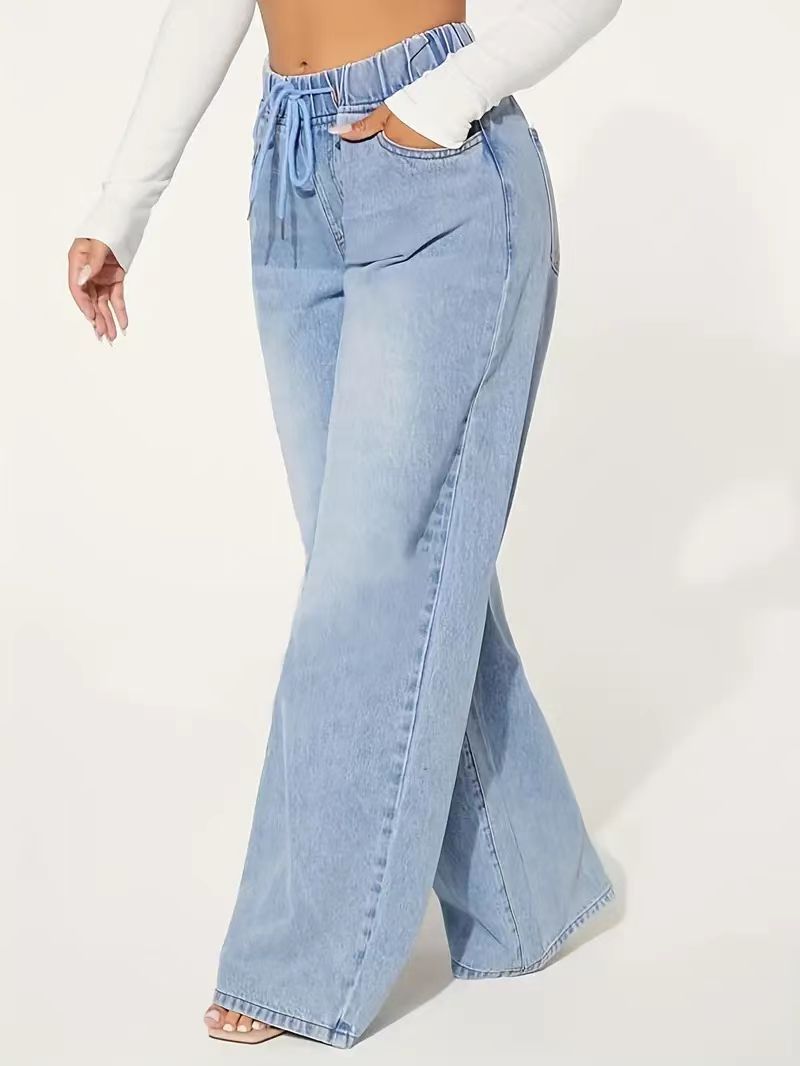 Drawstring Loose Jeans